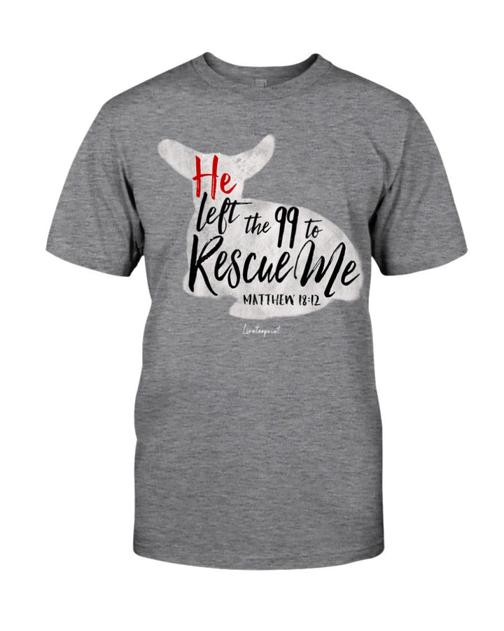 Christianartworkshop He Left The 99 To Rescue Me Classic T-shirt - Grey - 2XL - image 16