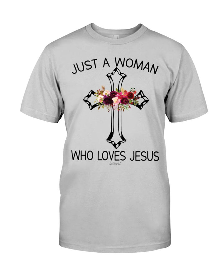 Christianartworkshop Just A Woman Who Loves Jesus Classic T-shirt - Grey - 2XL - image 28