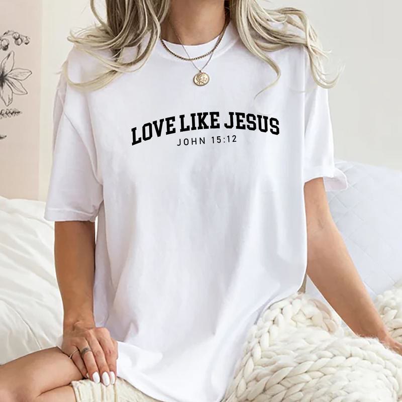 Christianartworkshop Love like Jesus T-shirt - White - 2XL - image 3