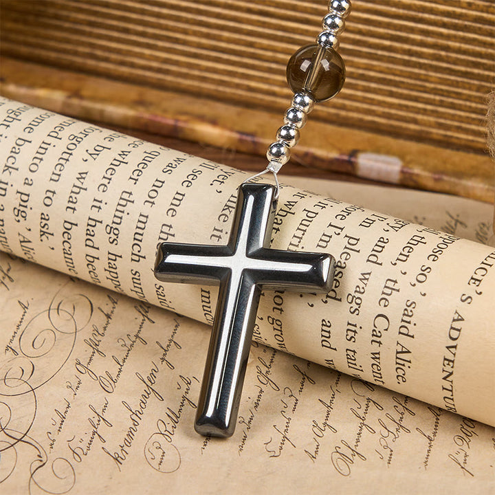 Christianartworkshop PRAYERFUL FAITH: Handmade Natural Obsidian Tiger's Eye Rosary with Gift Card - image 6