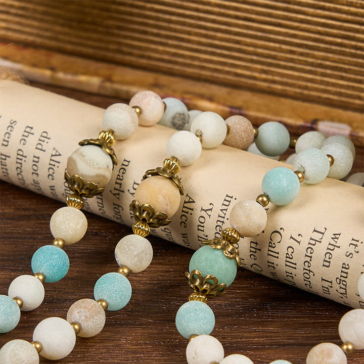 Christianartworkshop Handmade 8mm Matte Amazonite Rosary - A Timeless Piece of Devotion