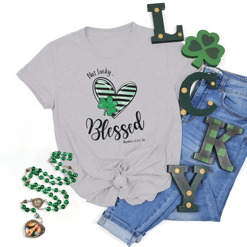 Christianartworkshop Blessed Beyond the Luck of the Irish Faith-Inspired T-Shirt