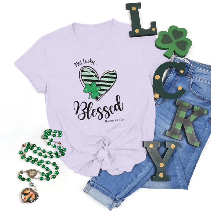 Christianartworkshop Blessed Beyond the Luck of the Irish Faith-Inspired T-Shirt - Purple - 2XL - image 25