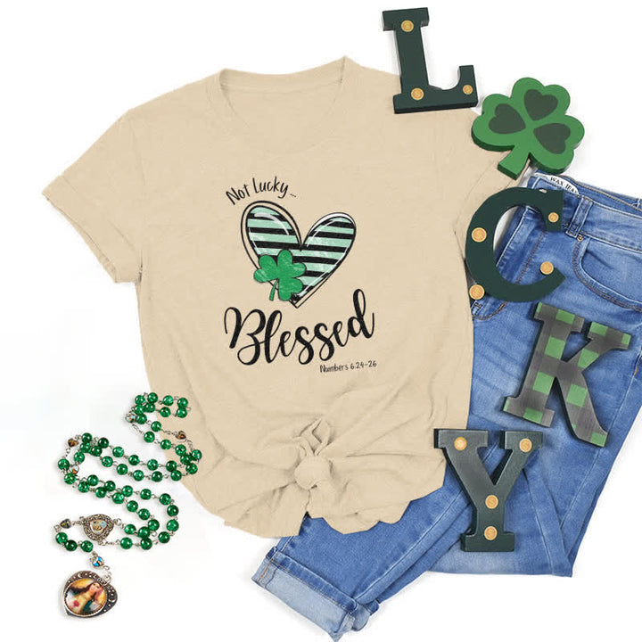 Christianartworkshop Blessed Beyond the Luck of the Irish Faith-Inspired T-Shirt