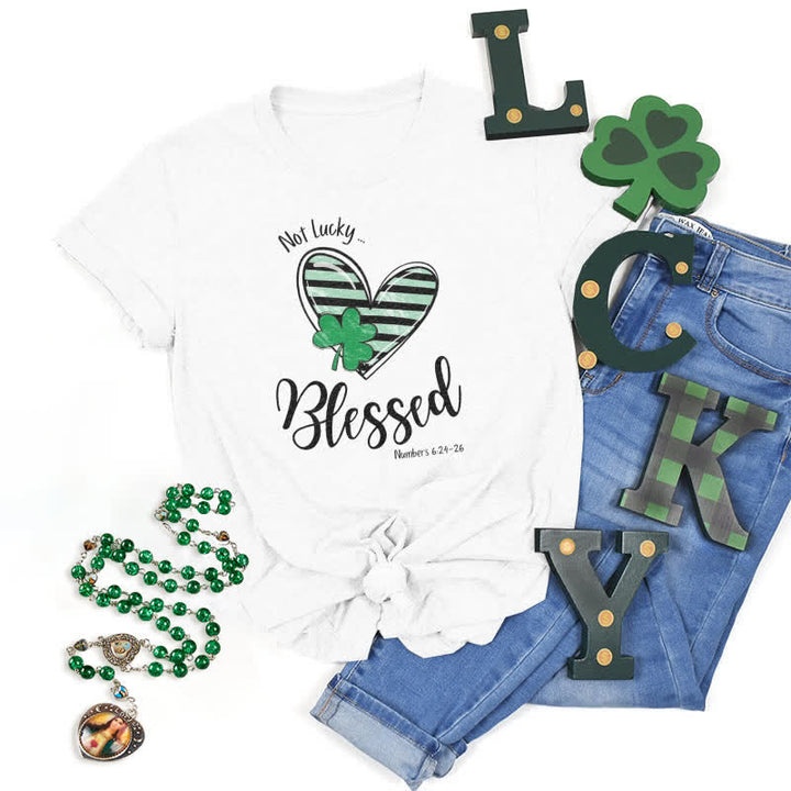 Christianartworkshop Blessed Beyond the Luck of the Irish Faith-Inspired T-Shirt