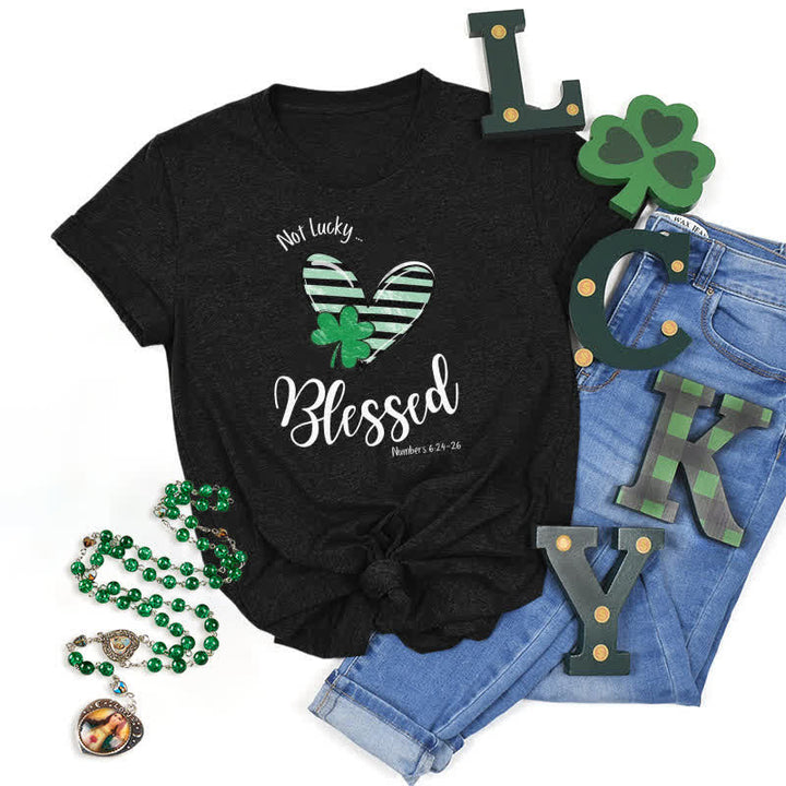 Christianartworkshop Blessed Beyond the Luck of the Irish Faith-Inspired T-Shirt