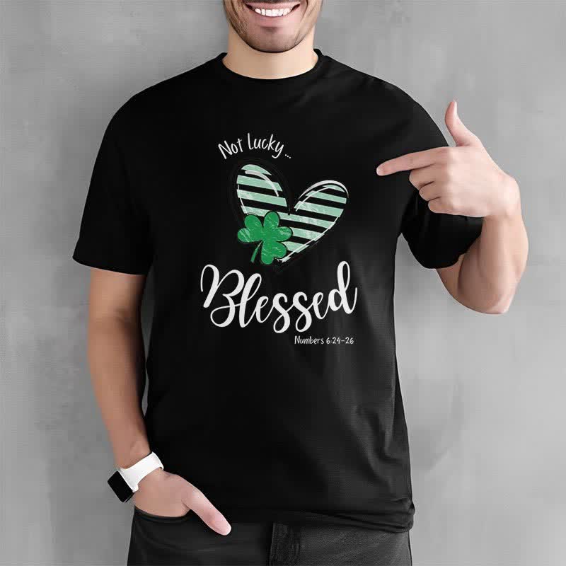 Christianartworkshop Blessed Beyond the Luck of the Irish Faith-Inspired T-Shirt