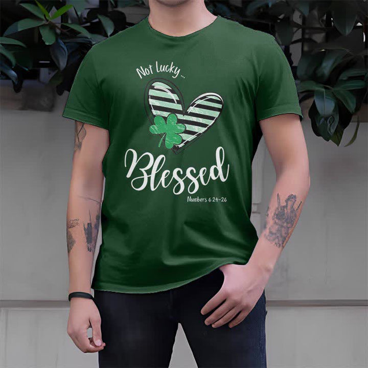 Christianartworkshop Blessed Beyond the Luck of the Irish Faith-Inspired T-Shirt