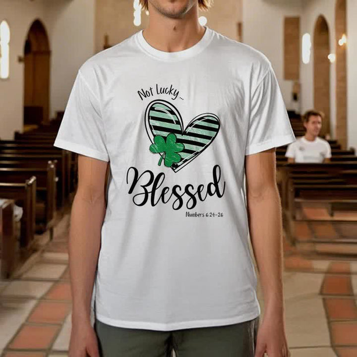 Christianartworkshop Blessed Beyond the Luck of the Irish Faith-Inspired T-Shirt - image 7