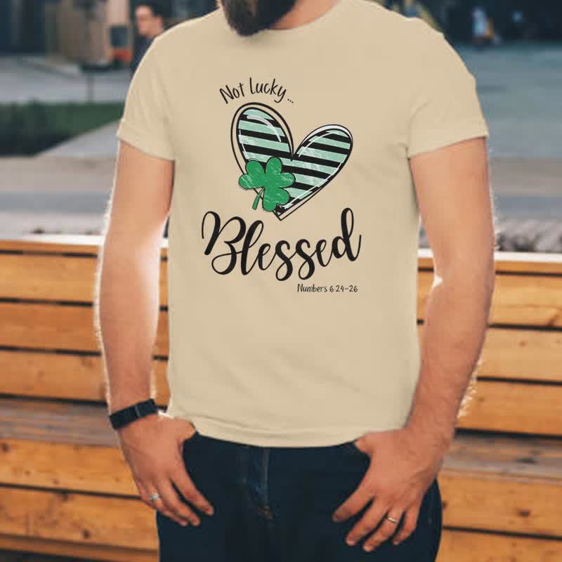 Christianartworkshop Blessed Beyond the Luck of the Irish Faith-Inspired T-Shirt