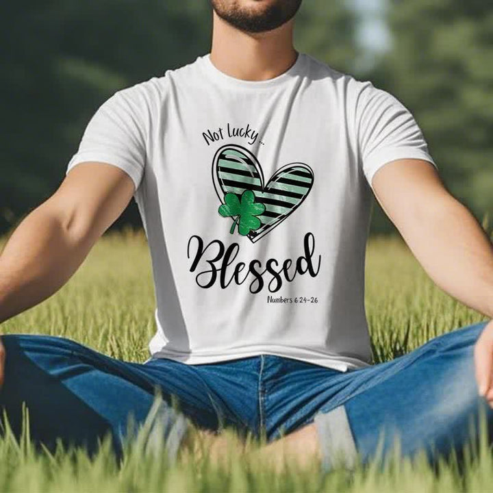 Christianartworkshop Blessed Beyond the Luck of the Irish Faith-Inspired T-Shirt