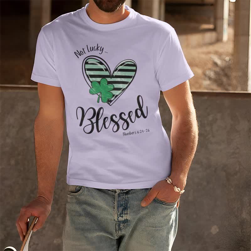 Christianartworkshop Blessed Beyond the Luck of the Irish Faith-Inspired T-Shirt