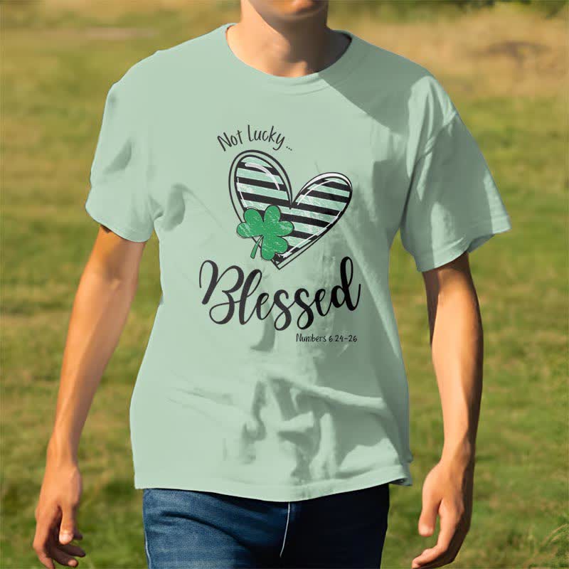 Christianartworkshop Blessed Beyond the Luck of the Irish Faith-Inspired T-Shirt - image 4