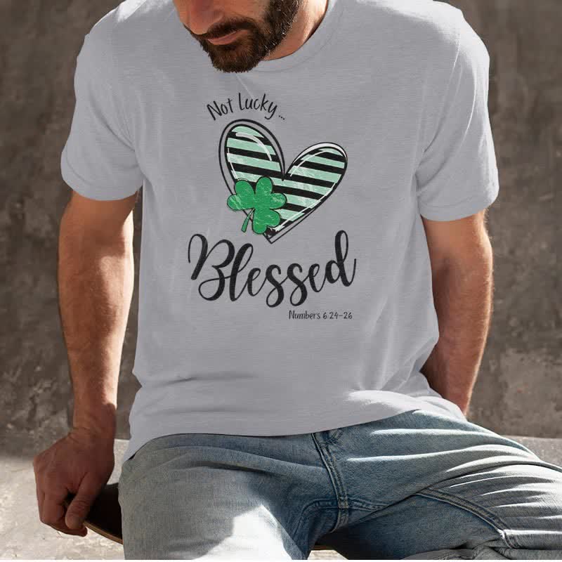 Christianartworkshop Blessed Beyond the Luck of the Irish Faith-Inspired T-Shirt