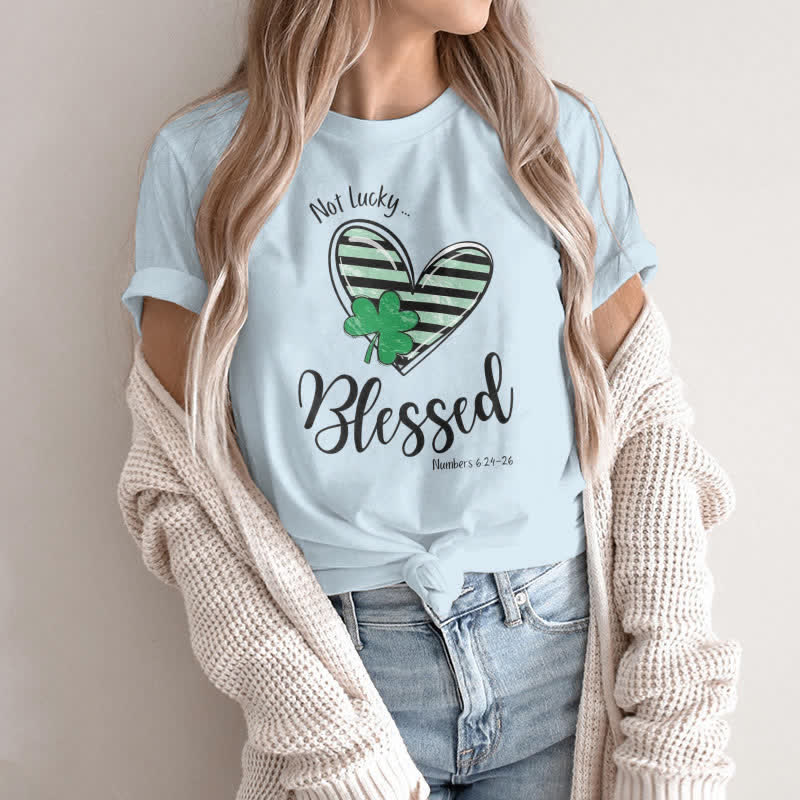 Christianartworkshop Blessed Beyond the Luck of the Irish Faith-Inspired T-Shirt