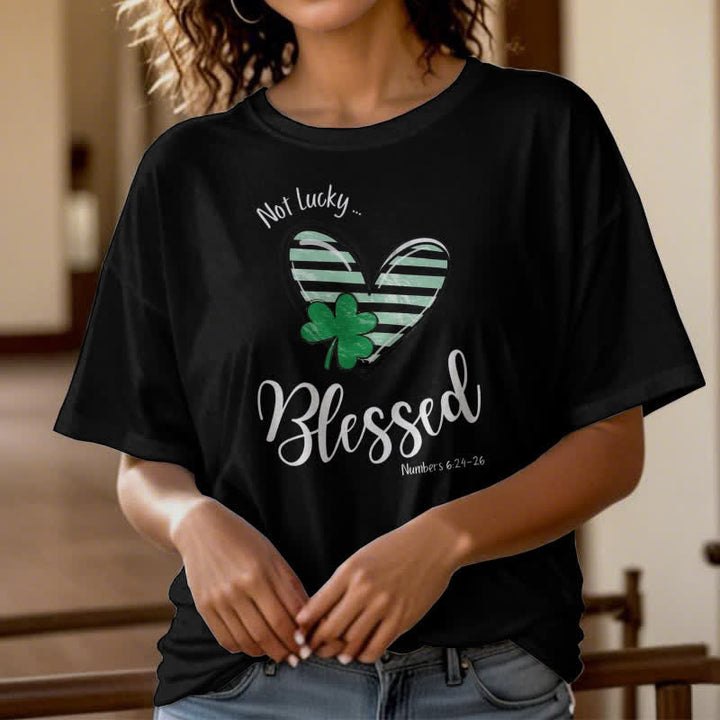 Christianartworkshop Blessed Beyond the Luck of the Irish Faith-Inspired T-Shirt