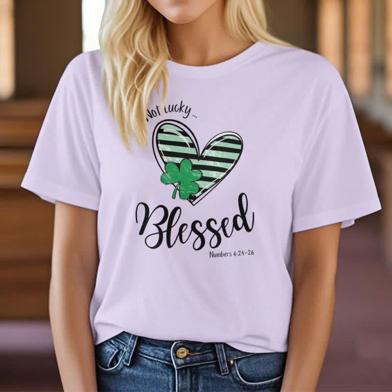 Christianartworkshop Blessed Beyond the Luck of the Irish Faith-Inspired T-Shirt