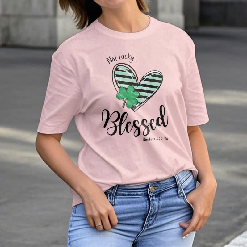 Christianartworkshop Blessed Beyond the Luck of the Irish Faith-Inspired T-Shirt