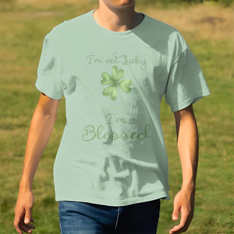 Christianartworkshop I'M Not Lucky I'm Blessed Faith-Inspired T-Shirt - image 7