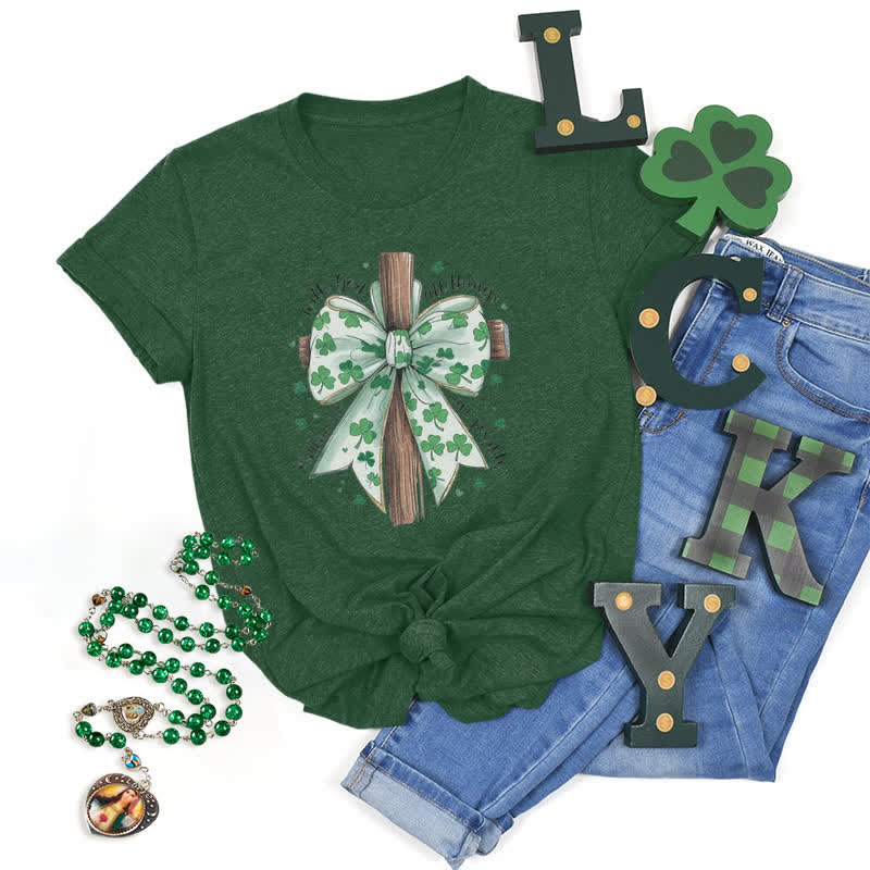 Christianartworkshop Faith and Fortune in Harmony Faith-Inspired T-Shirt - Dark Green - 2XL - image 14