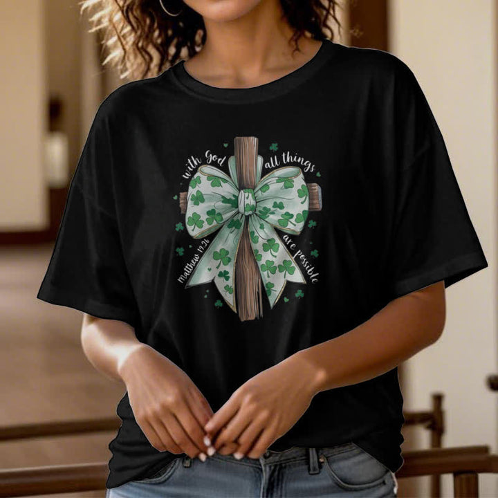 Christianartworkshop Faith and Fortune in Harmony Faith-Inspired T-Shirt