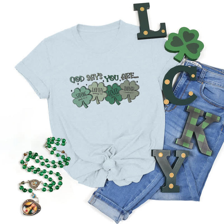 Christianartworkshop Divine Shamrock: God's Promises Faith-Inspired T-Shirt