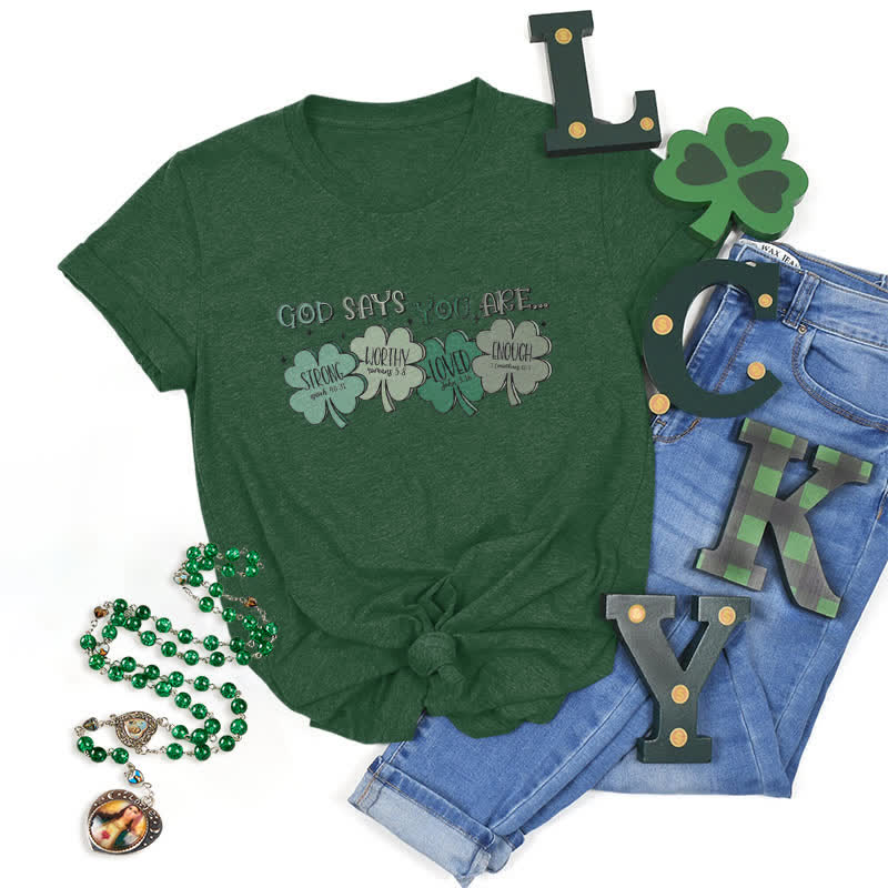 Christianartworkshop Divine Shamrock: God's Promises Faith-Inspired T-Shirt