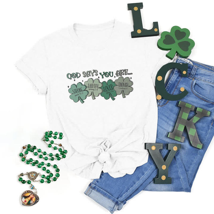 Christianartworkshop Divine Shamrock: God's Promises Faith-Inspired T-Shirt