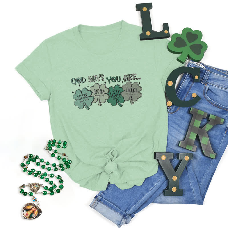 Christianartworkshop Divine Shamrock: God's Promises Faith-Inspired T-Shirt