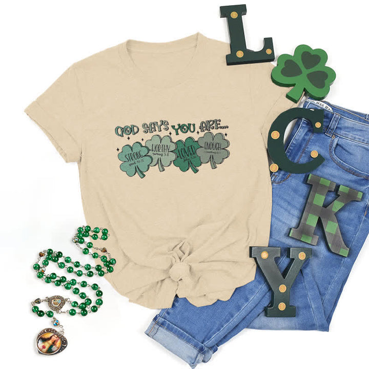 Christianartworkshop Divine Shamrock: God's Promises Faith-Inspired T-Shirt