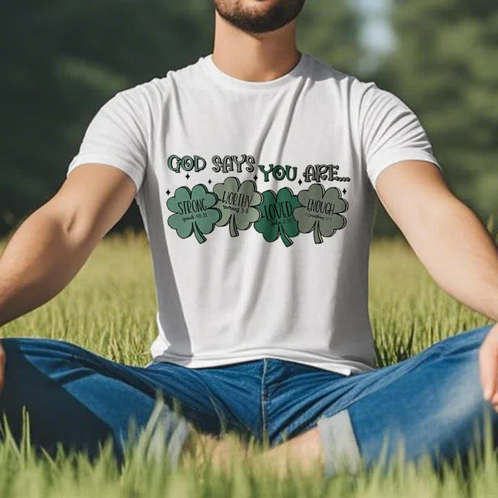 Christianartworkshop Divine Shamrock: God's Promises Faith-Inspired T-Shirt