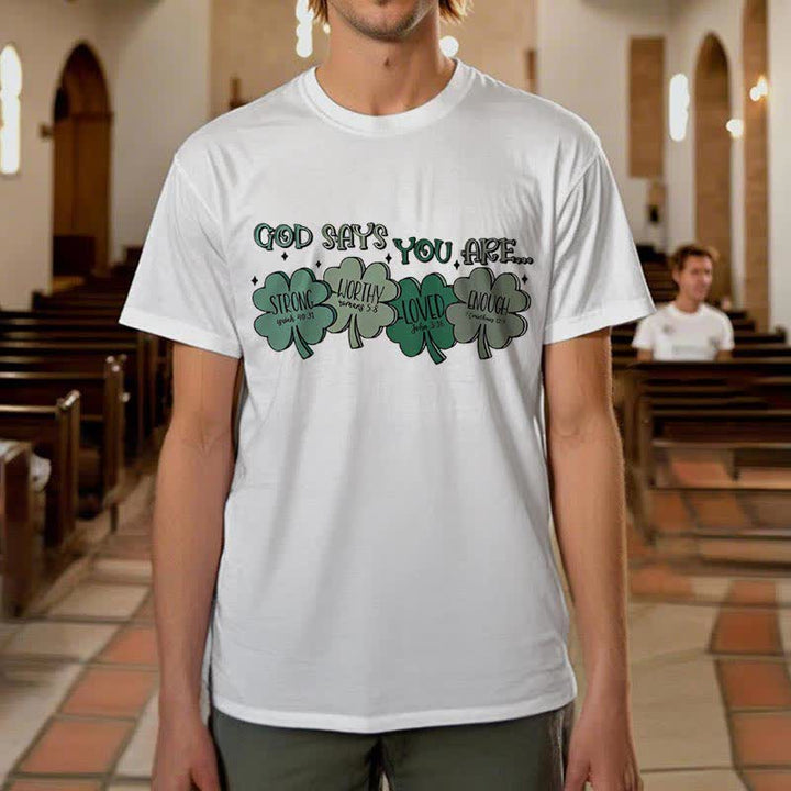 Christianartworkshop Divine Shamrock: God's Promises Faith-Inspired T-Shirt