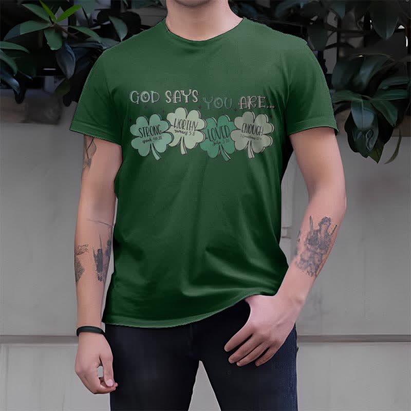 Christianartworkshop Divine Shamrock: God's Promises Faith-Inspired T-Shirt