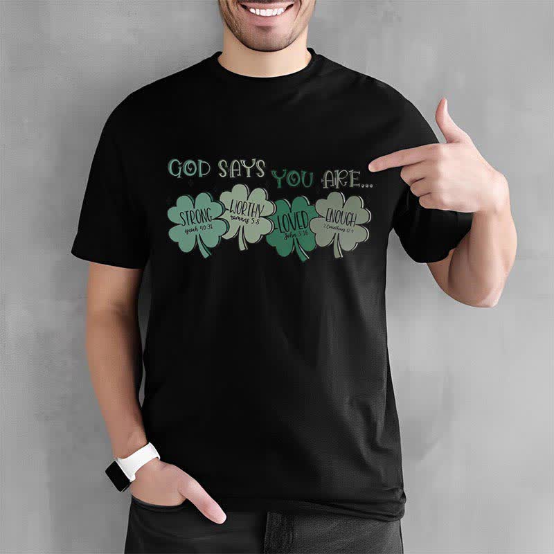 Christianartworkshop Divine Shamrock: God's Promises Faith-Inspired T-Shirt