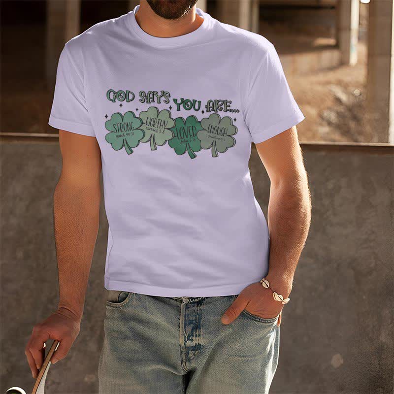 Christianartworkshop Divine Shamrock: God's Promises Faith-Inspired T-Shirt