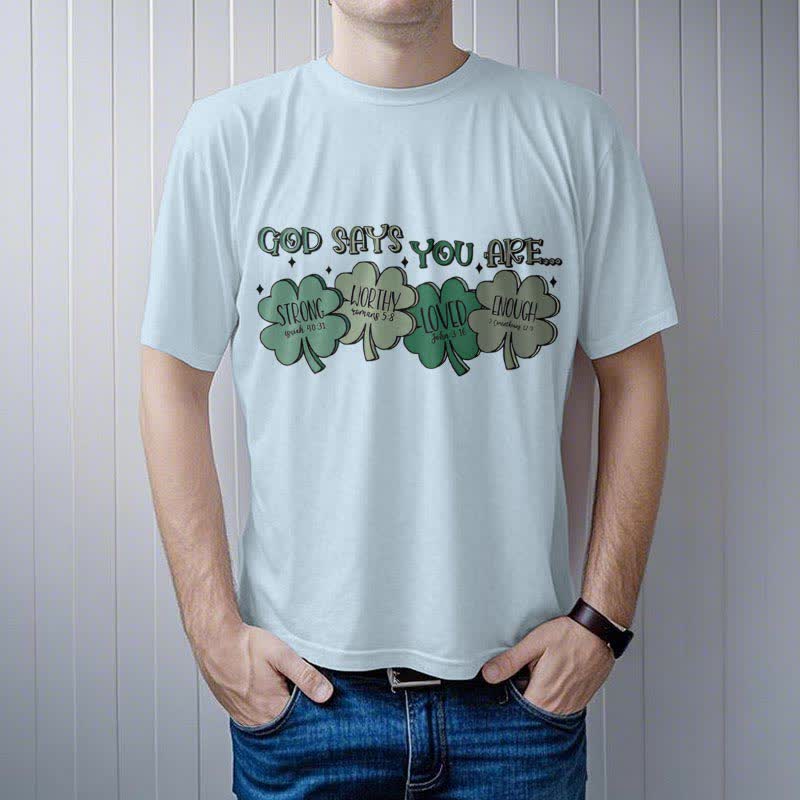 Christianartworkshop Divine Shamrock: God's Promises Faith-Inspired T-Shirt