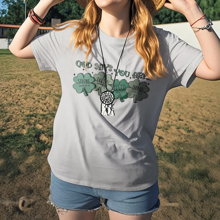 Christianartworkshop Divine Shamrock: God's Promises Faith-Inspired T-Shirt - image 1