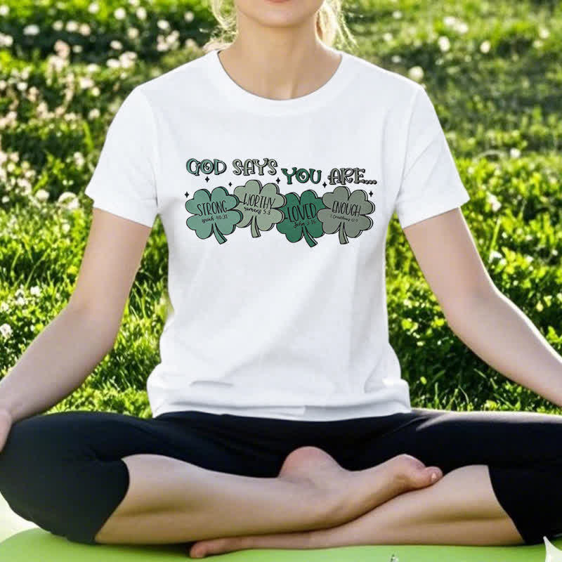 Christianartworkshop Divine Shamrock: God's Promises Faith-Inspired T-Shirt - image 8