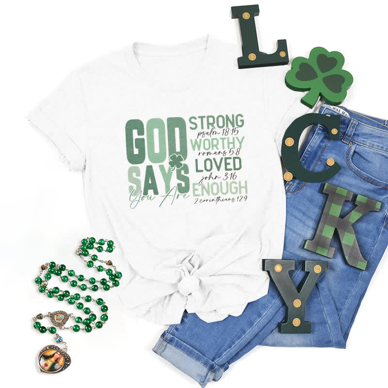 Christianartworkshop Empowerment Clover Tee Faith-Inspired T-Shirt - White - 2XL - image 6