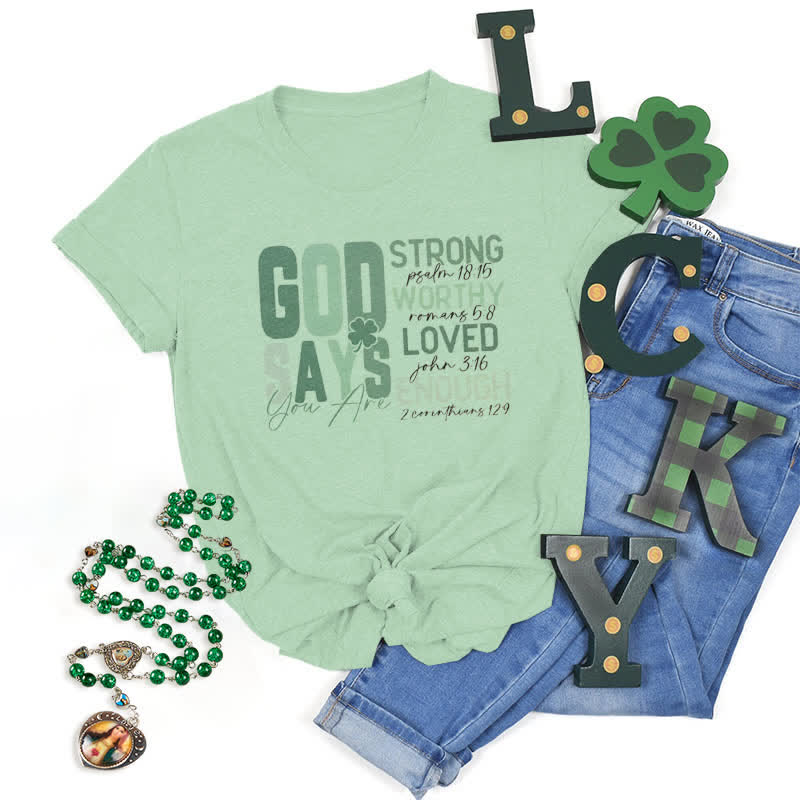 Christianartworkshop Empowerment Clover Tee Faith-Inspired T-Shirt - Light Green - 2XL - image 14