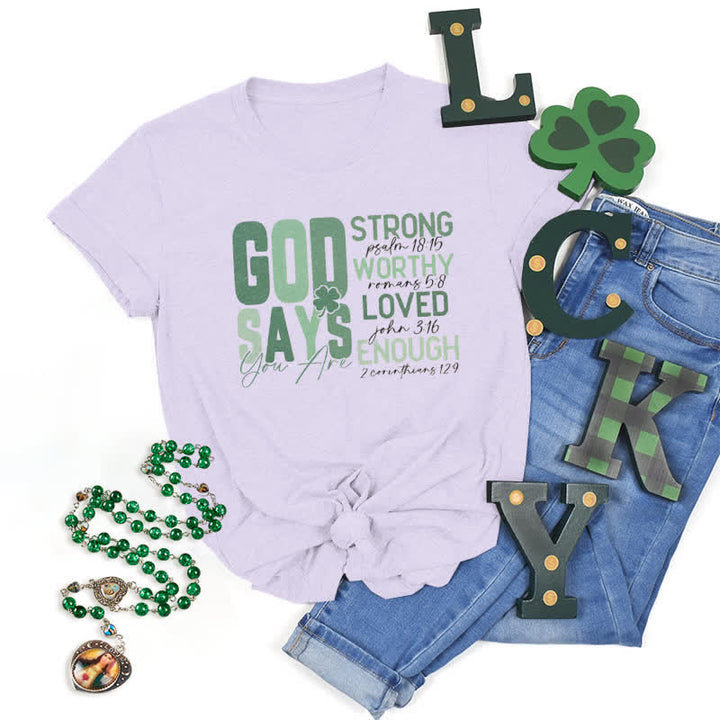 Christianartworkshop Empowerment Clover Tee Faith-Inspired T-Shirt