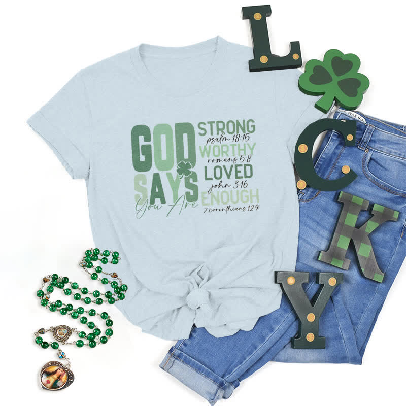 Christianartworkshop Empowerment Clover Tee Faith-Inspired T-Shirt - Blue - 2XL - image 3