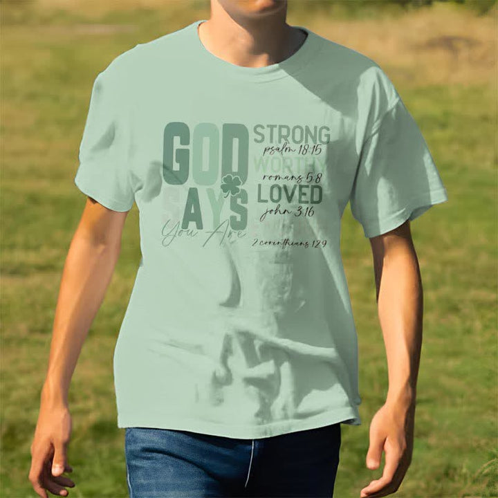 Christianartworkshop Empowerment Clover Tee Faith-Inspired T-Shirt