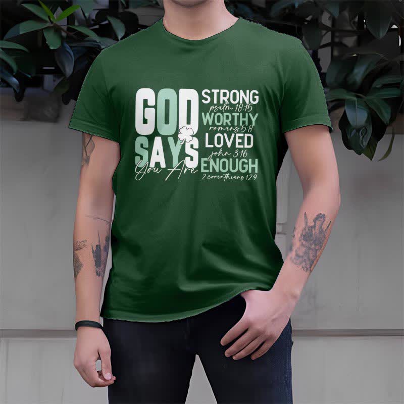 Christianartworkshop Empowerment Clover Tee Faith-Inspired T-Shirt