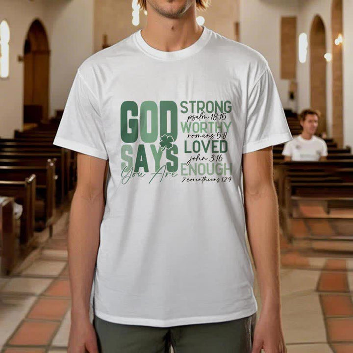 Christianartworkshop Empowerment Clover Tee Faith-Inspired T-Shirt