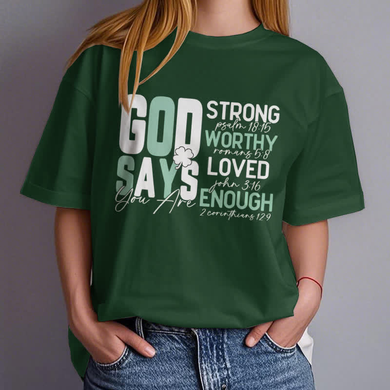 Christianartworkshop Empowerment Clover Tee Faith-Inspired T-Shirt