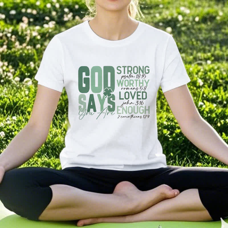 Christianartworkshop Empowerment Clover Tee Faith-Inspired T-Shirt