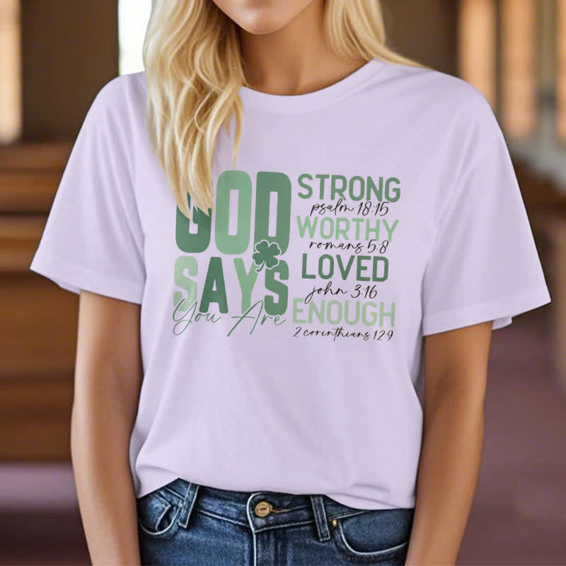 Christianartworkshop Empowerment Clover Tee Faith-Inspired T-Shirt