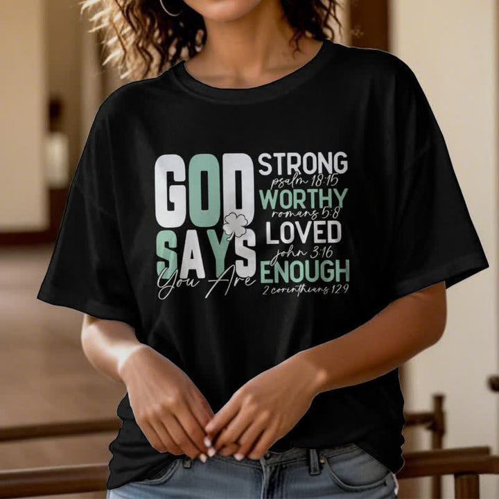 Christianartworkshop Empowerment Clover Tee Faith-Inspired T-Shirt