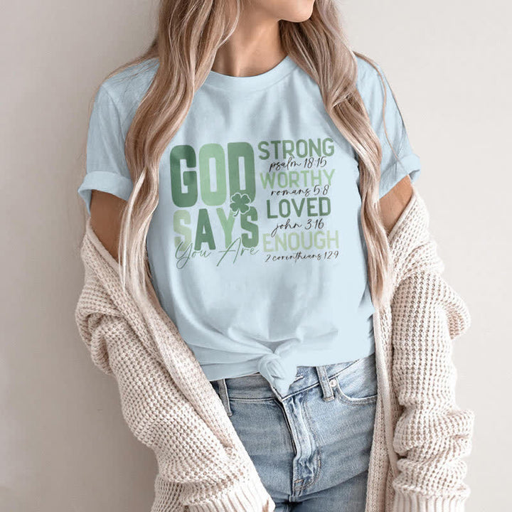 Christianartworkshop Empowerment Clover Tee Faith-Inspired T-Shirt